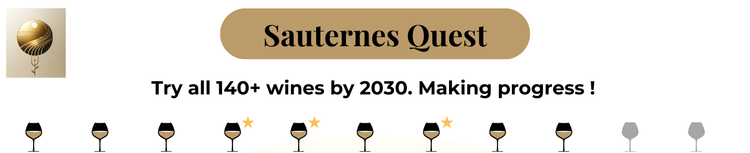 Sauternes Quest, try all 140+ wines by 2030 !